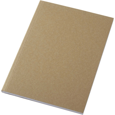Logo trade promotional gift photo of: Novella Austen A5 recycled soft cover kraft notebook - 50 sheets