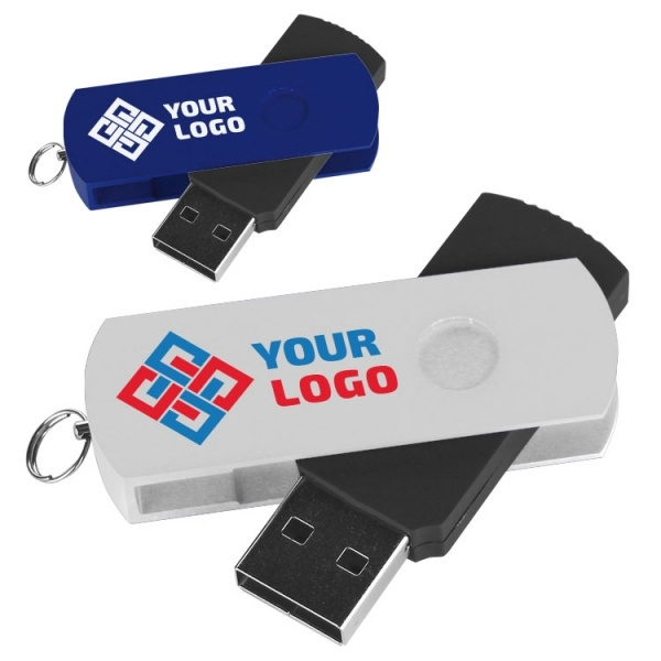 Logo trade corporate gifts picture of: Metal and plastic USB stick