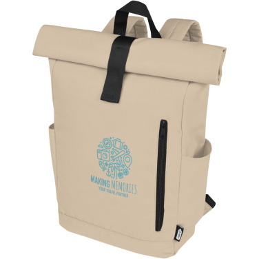 Logo trade business gift photo of: Byron 15.6" GRS RPET roll-top backpack 18L