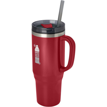 Logo trade promotional merchandise photo of: Melbourne 1200 ml RCS certified insulated tumbler with straw