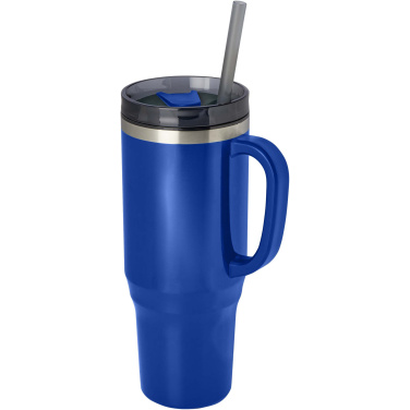 Logo trade promotional items image of: Melbourne 1200 ml RCS certified insulated tumbler with straw