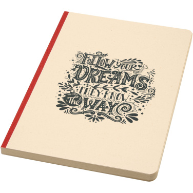 Logo trade corporate gifts image of: Liliana A5 sugarcane and RPET soft cover notebook
