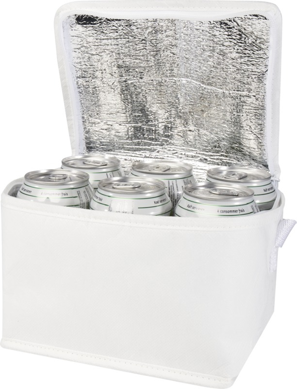 Logo trade promotional item photo of: Spectrum 6-can recycled non-woven cooler bag 4L