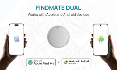Logo trade promotional merchandise photo of: Findmate Dual RCS recycled plastic item finder IPX 5