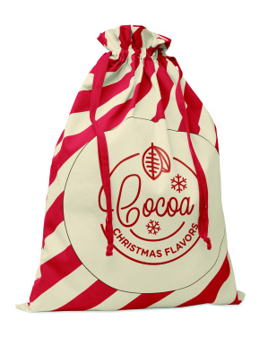 Logo trade corporate gifts image of: Large Santa cotton bag
