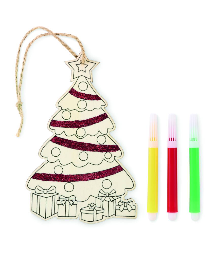 Logo trade advertising products image of: Christmas tree ornament