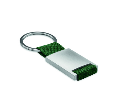 Logo trade promotional merchandise image of: Metal rectangular key ring Espoo