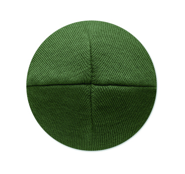 Logo trade promotional giveaways picture of: Unisex beanie RPET polyester