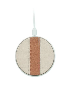 Logo trade promotional items image of: Cork wireless charger 15W