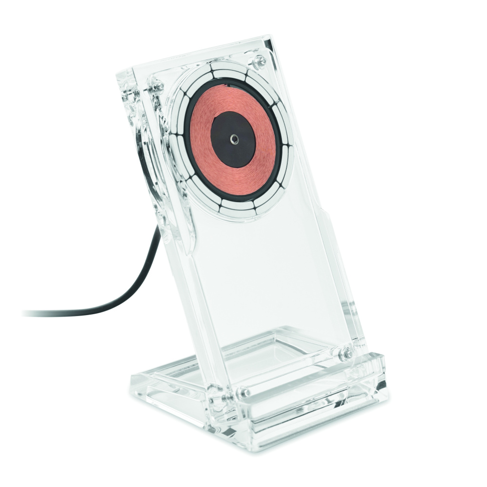 Logotrade promotional product image of: Acrylic wireless charger 15W