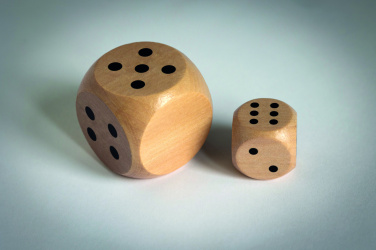 Logo trade corporate gifts image of: Schima wooden dice 3cm dia
