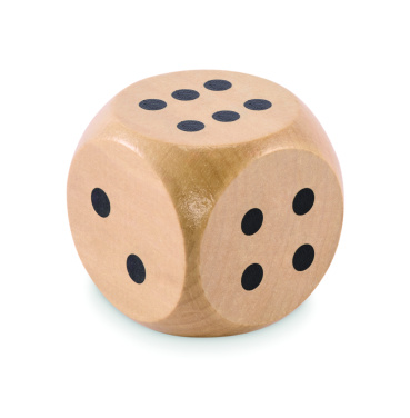 Logotrade promotional products photo of: Schima wooden dice 5cm dia