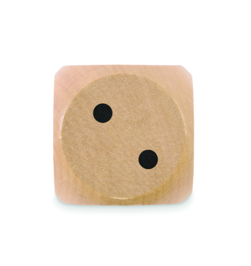 Logo trade promotional gift photo of: Schima wooden dice 5cm dia