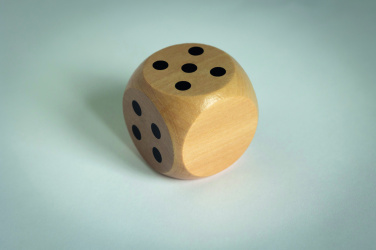 Logotrade promotional products photo of: Schima wooden dice 5cm dia