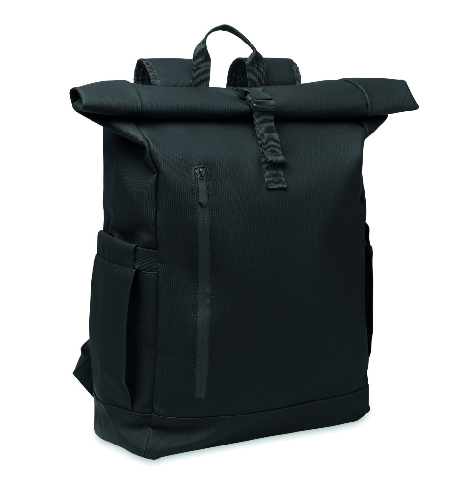 Logotrade promotional giveaways photo of: Rolltop laptop rucksack 600D