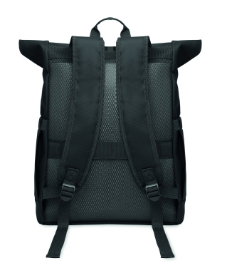 Logotrade promotional product image of: Rolltop laptop rucksack 600D