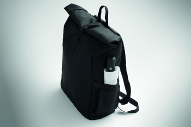 Logotrade promotional giveaway picture of: Rolltop laptop rucksack 600D