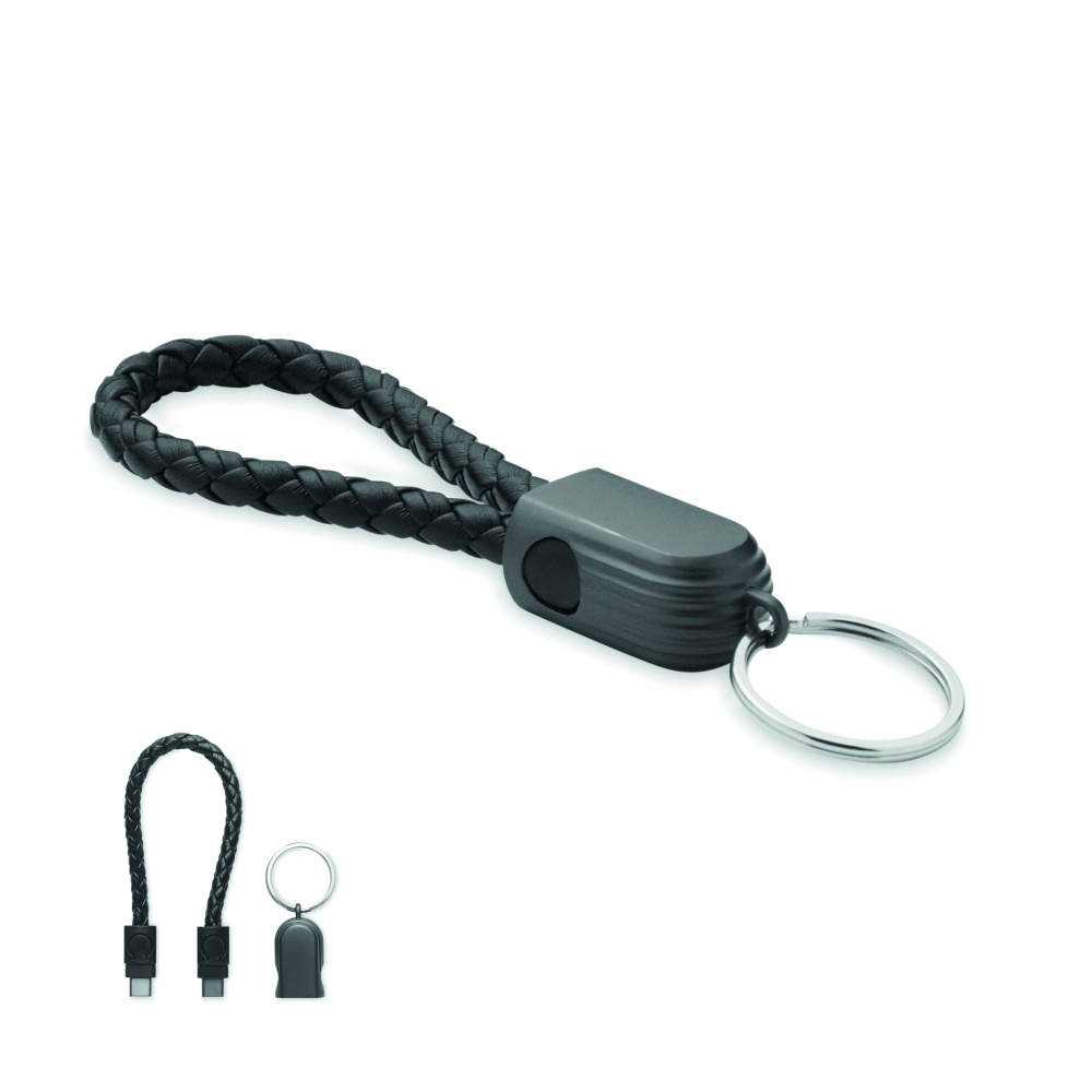 Logo trade promotional items image of: Key ring loop cable type-C