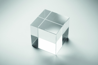 Logo trade promotional products image of: Glass cube award