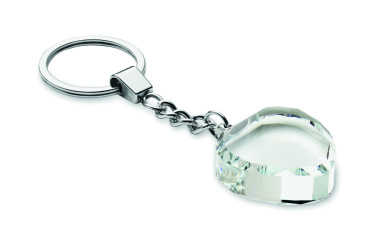 Logotrade promotional merchandise picture of: Glass heart award key ring