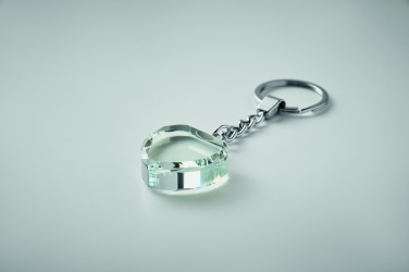 Logotrade promotional merchandise image of: Glass heart award key ring