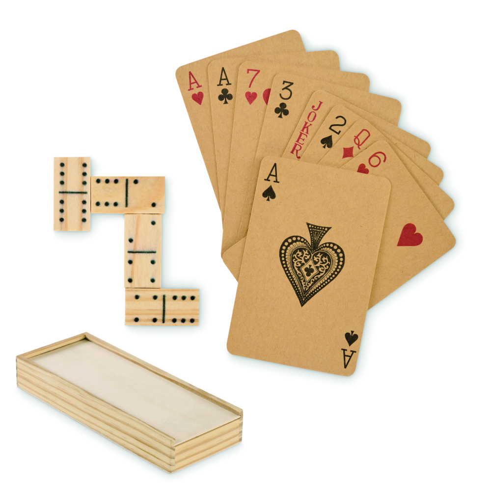 Logo trade promotional product photo of: Domino and cards set