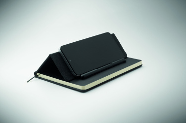 Logo trade promotional merchandise picture of: A5 notebook with phone holder
