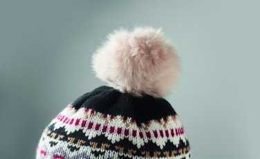 Logo trade promotional items picture of: Knitted beanie with ear flap