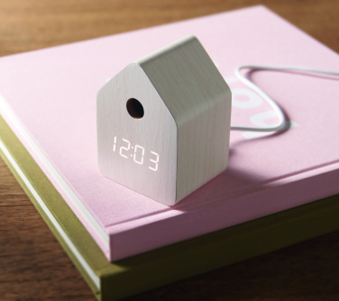 Logo trade promotional items image of: MDF cuckoo alarm clock