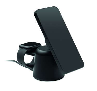 Logotrade corporate gift image of: 3 in 1 wireless charger 15W