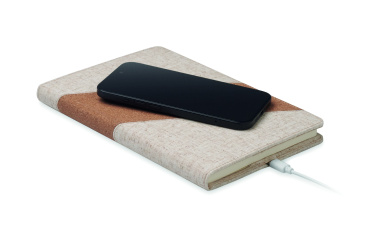 Logo trade promotional gifts picture of: A5 notebook with 15W charger