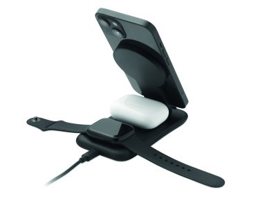 Logotrade advertising product picture of: 3 in 1 wireless charger 15W