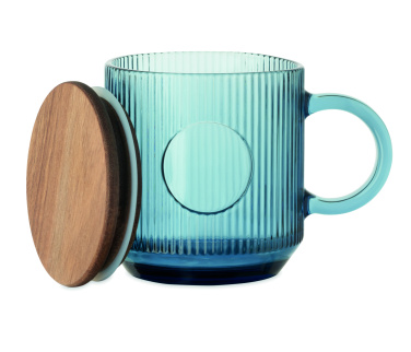 Logotrade advertising product image of: Ribbed glass mug 300ml