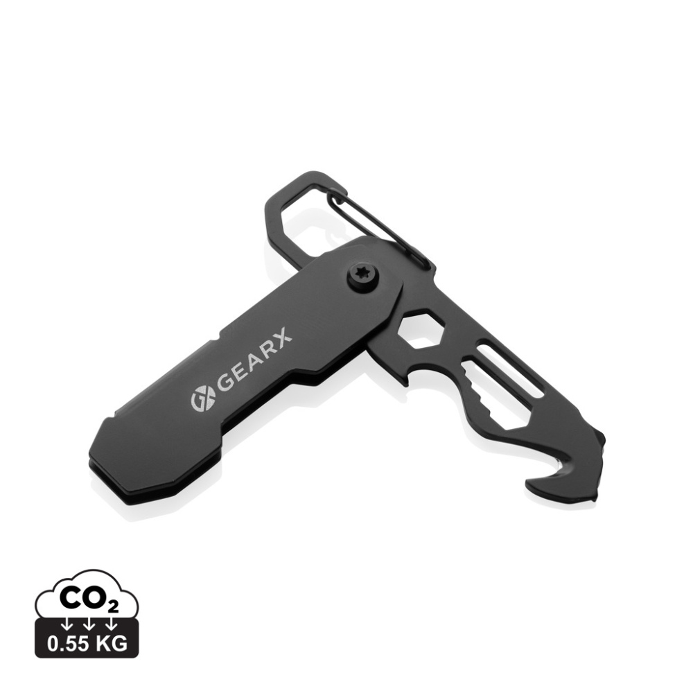 Logotrade promotional merchandise photo of: Gear X foldable EDC tool with carabiner and parcel cutter