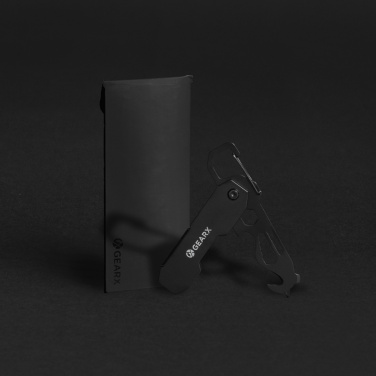 Logo trade corporate gifts image of: Gear X foldable EDC tool with carabiner and parcel cutter