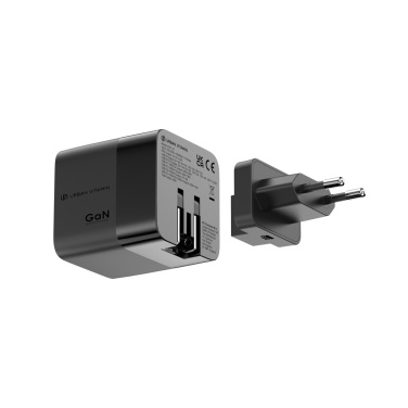 Logo trade promotional giveaway photo of: Urban Vitamin Mendocino 65W GaN charger retractable cable