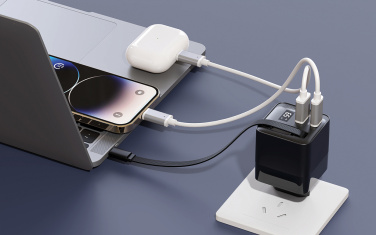 Logotrade promotional products photo of: Urban Vitamin Mendocino 65W GaN charger retractable cable