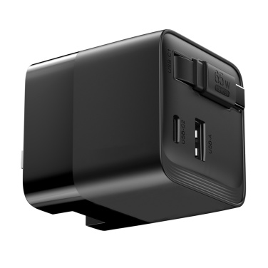 Logo trade promotional merchandise picture of: Urban Vitamin Mendocino 65W GaN charger retractable cable