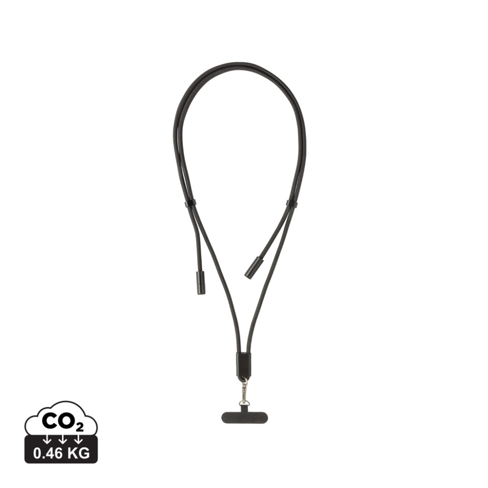 Logo trade promotional products picture of: LoopAmp RCS RPET adjustable phone cord with 60W cable