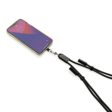 Logo trade promotional item photo of: LoopAmp RCS RPET adjustable phone cord with 60W cable