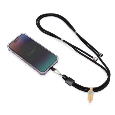 Logotrade promotional merchandise picture of: CarryLoop RCS recycled PET adjustable phone holder lanyard