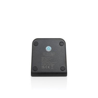 Logotrade corporate gift picture of: VoltPerch RCS recycled plastic 15W magnetic wireless charger