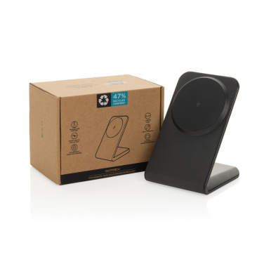 Logotrade promotional item image of: VoltPerch RCS recycled plastic 15W magnetic wireless charger
