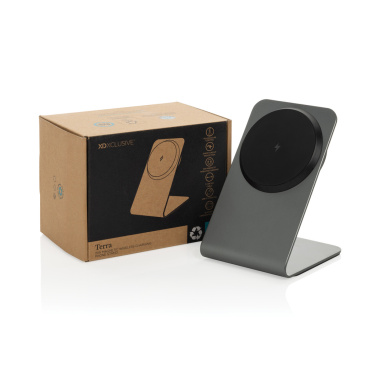 Logotrade corporate gifts photo of: Terra aluminium 15W magnetic wireless charging phone stand
