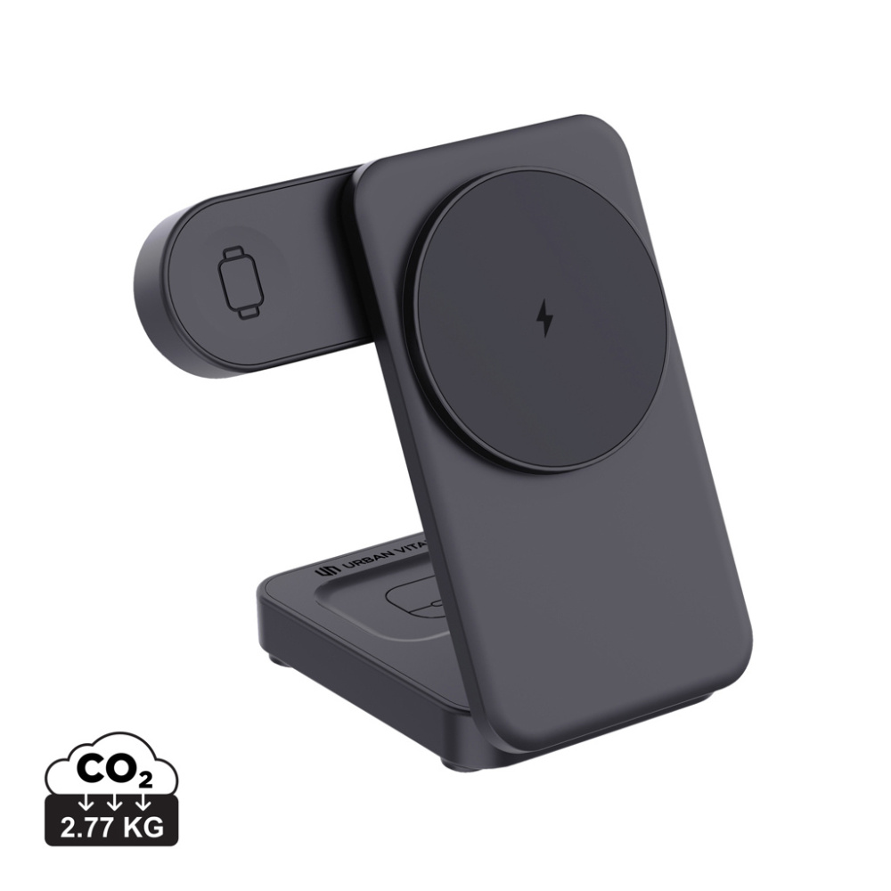 Logotrade promotional product image of: Urban Vitamin Arcadia RCS rplastic 15W 3in1 magnetic charger