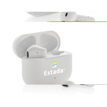 Logo trade promotional giveaways image of: Tunevo RCS recycled plastic wireless earbuds