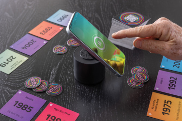 Logo trade promotional giveaways image of: Magpulse RCS recycled plastic 3W speaker w/magnetic holder