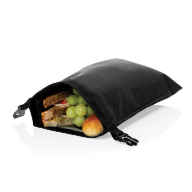 Logo trade corporate gifts image of: Snackstrap AWARE™ RPET foldable lunchbag 30x20CM