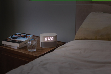 Logo trade business gift photo of: LumaRise RCS reycled plastic white noise alarm clock