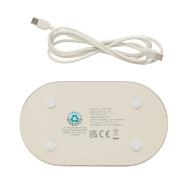 Logo trade promotional items image of: LumaRise RCS reycled plastic white noise alarm clock